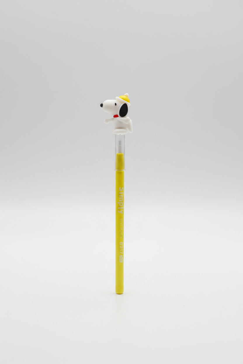 Cute Snoopy Character Topper Writing Pencils | Pastel Lead Pencils with Cute Dog Figurines