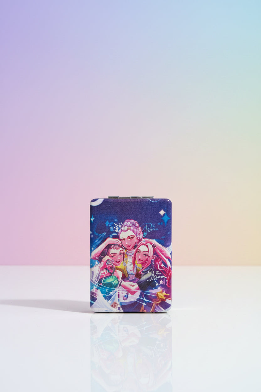 K-Pop Idol Compact Cosmetic Mirror | Cute Pocket Vanity Mirror