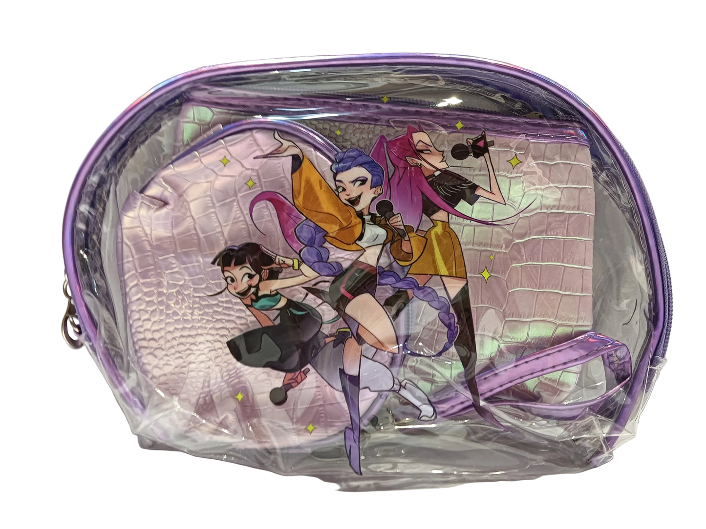 K-Pop 3-Piece Vanity Pouch Set | Portable Cosmetic & Travel Organizer Kit