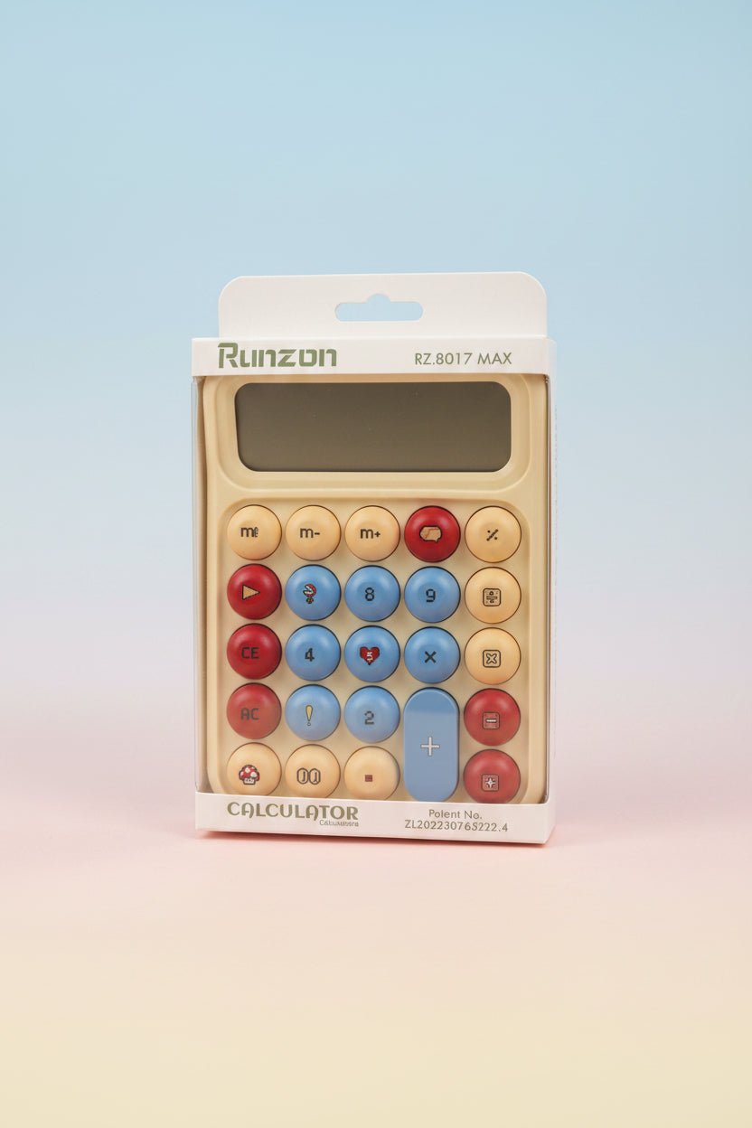 Compact Colorful Desktop Calculator | Portable Office & School Calc