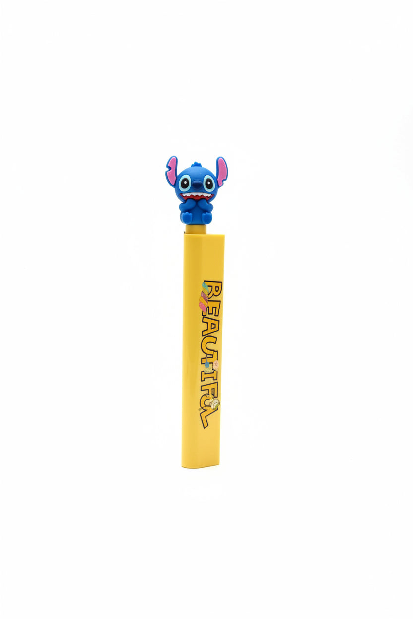Stitch 2-in-1 Cartoon Character Ruler Pen | Sliding Mini Ruler