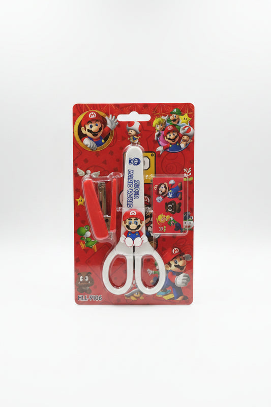 Compact Scissors & Mini Stationery Combo Set | Multi-Character Utility Kit