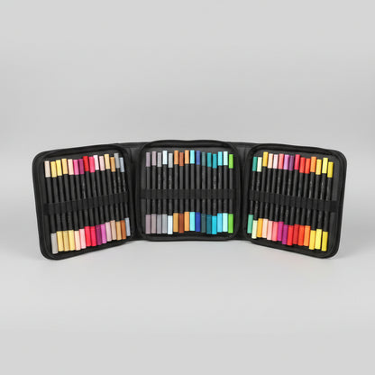 72-Piece Sketch Pen Set with Storage Case | Dual-Tip Art Markers