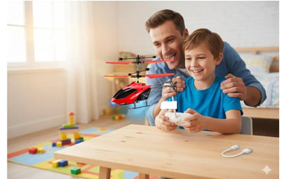 Remote Control Helicopter for Kids | Rechargeable RC Helicopter Toy with LED Lights