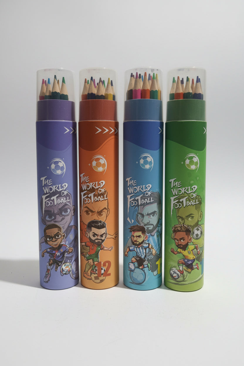 Football Theme Pencil Color Set | Vibrant Crafting & Sketching Kit