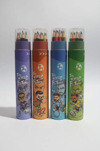 Football Theme Pencil Color Set | Vibrant Crafting & Sketching Kit