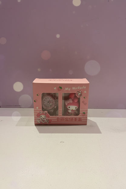 Kuromi Combo | Mymelody Theme Kids Analog Watch & Keychain Gift Set