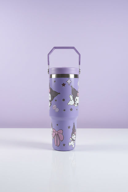 Kuromi Tumbler | Cute Cartoon Stainless Steel Tumbler | 900ml Insulated Travel Mug